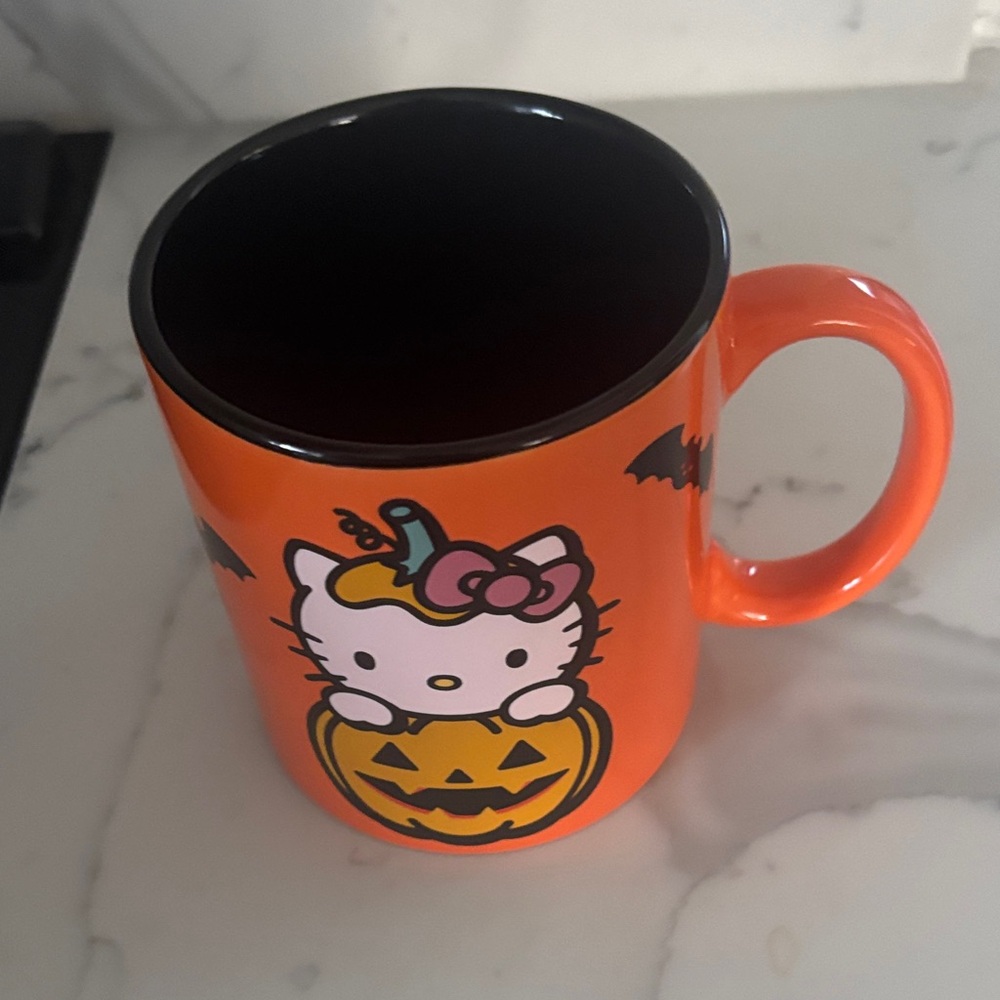 Hello Kitty Kawaii Sanrio Halloween Orange Mug